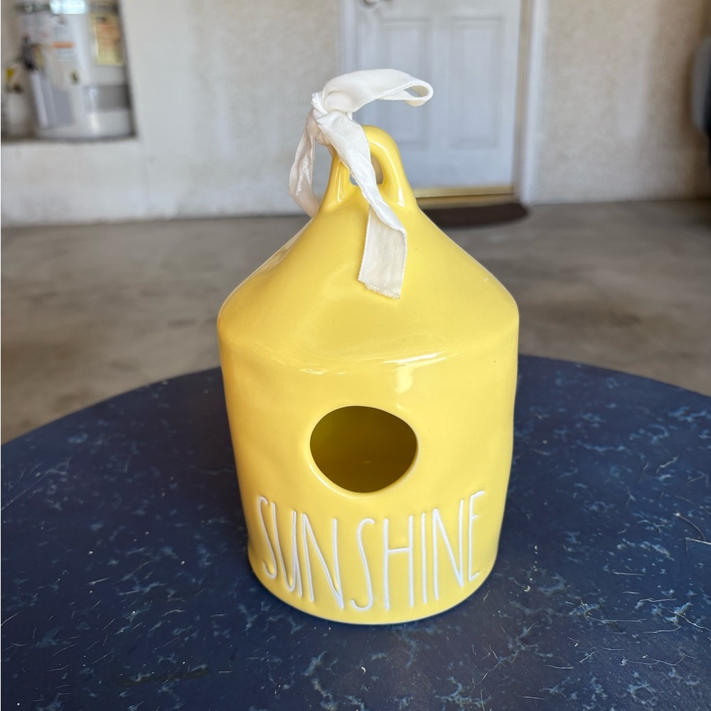 Rae Dunn Yellow Sunshine Birdhouse